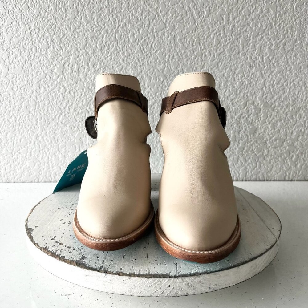 Lane HIGH NOON Cowboy Booties Putty Western Cowgirl Ankle Boots Sandals Size 8.5 - Picture 2 of 10